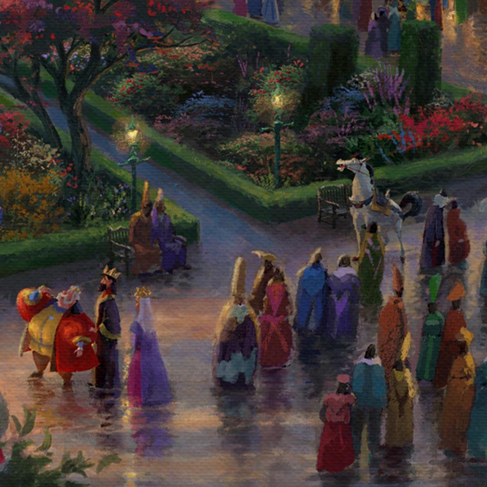 King Hubert, King Stefan and Queen Leah are seen gazing upwards at their children as they are filled with amazement that the curse has finally been broken - closeup