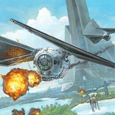 The ground battle on Scarif - Closeup