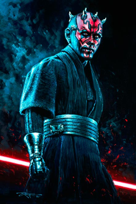 Portrait of Darth Maul, one of several Sith Lords in the galaxy.