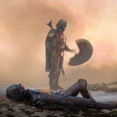 Features the Mandalorian and the &