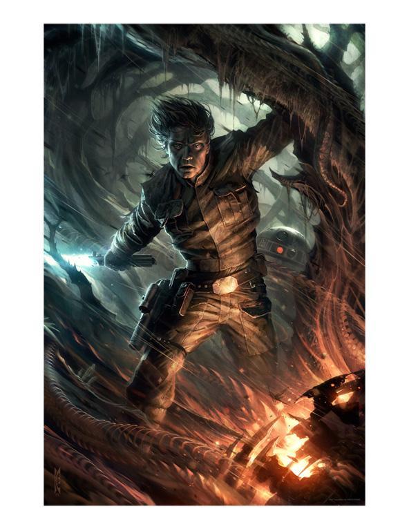 Luke Skywaker gets through the fire.