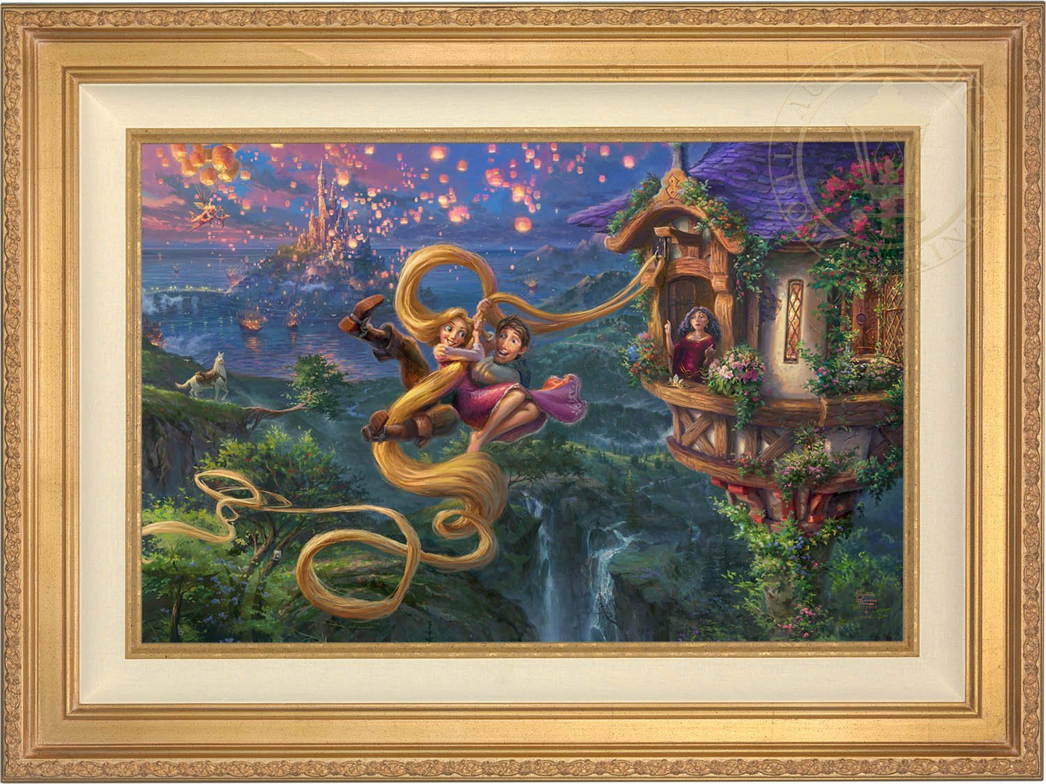 Mother Gothel watches from the tower&