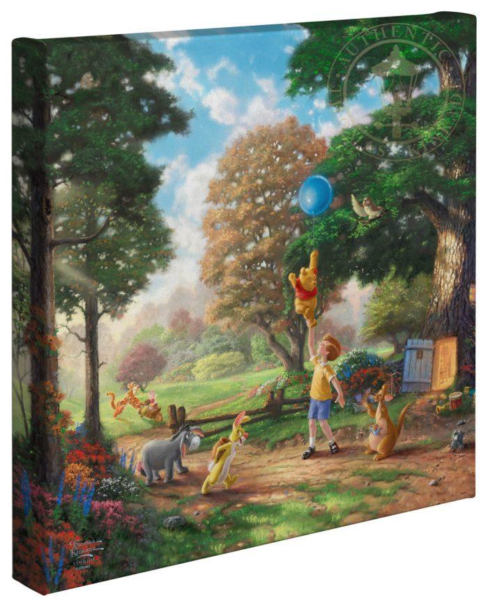 Winnie the Pooh, Christopher Robin, Eore, Kanga, Rabbit, Roo, Tigger, all gather in the Hundred Acre Woods for a day of fun. 14x14