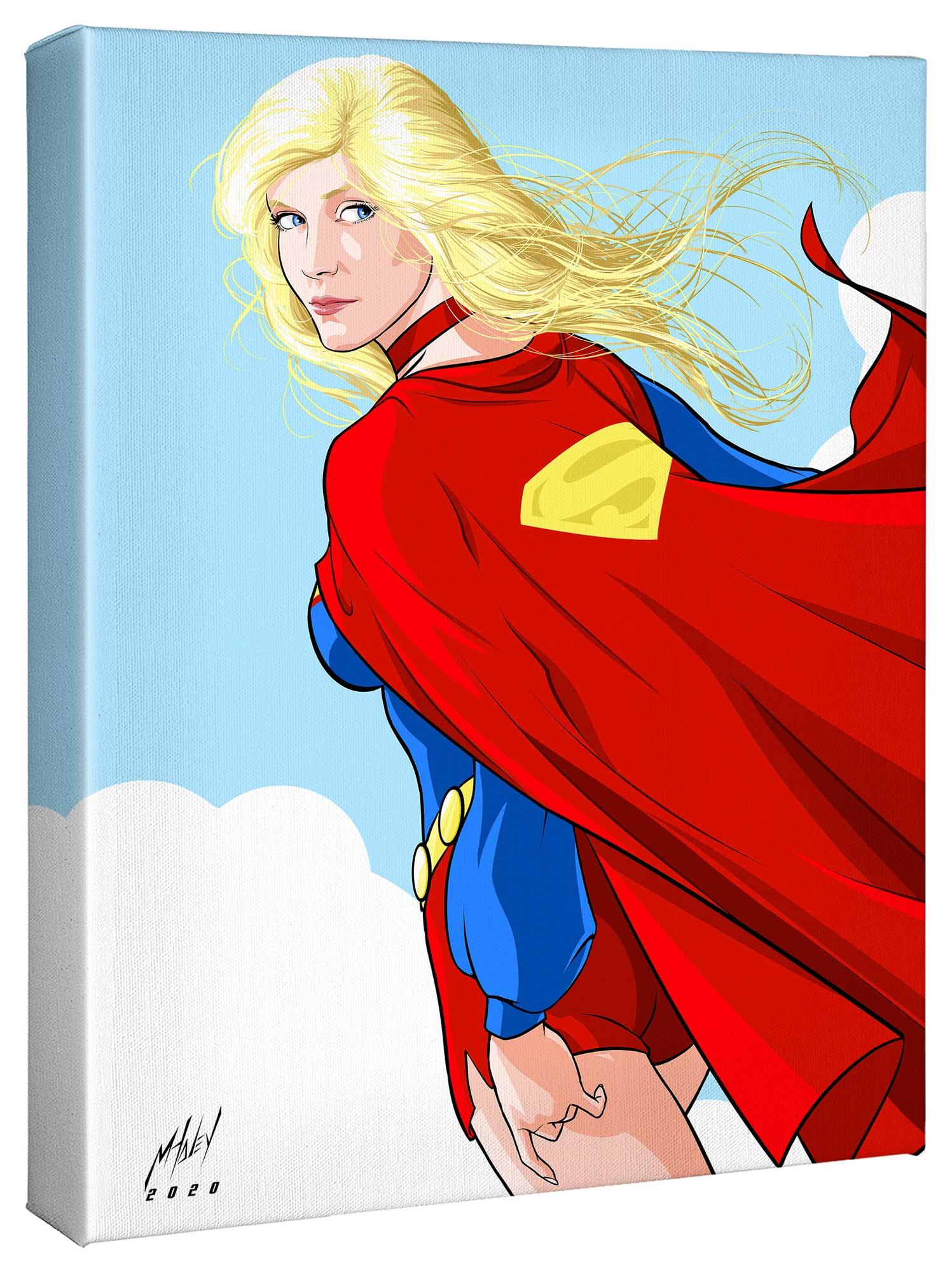 Supergirl, soars through the skies as Earth's mighty protector.