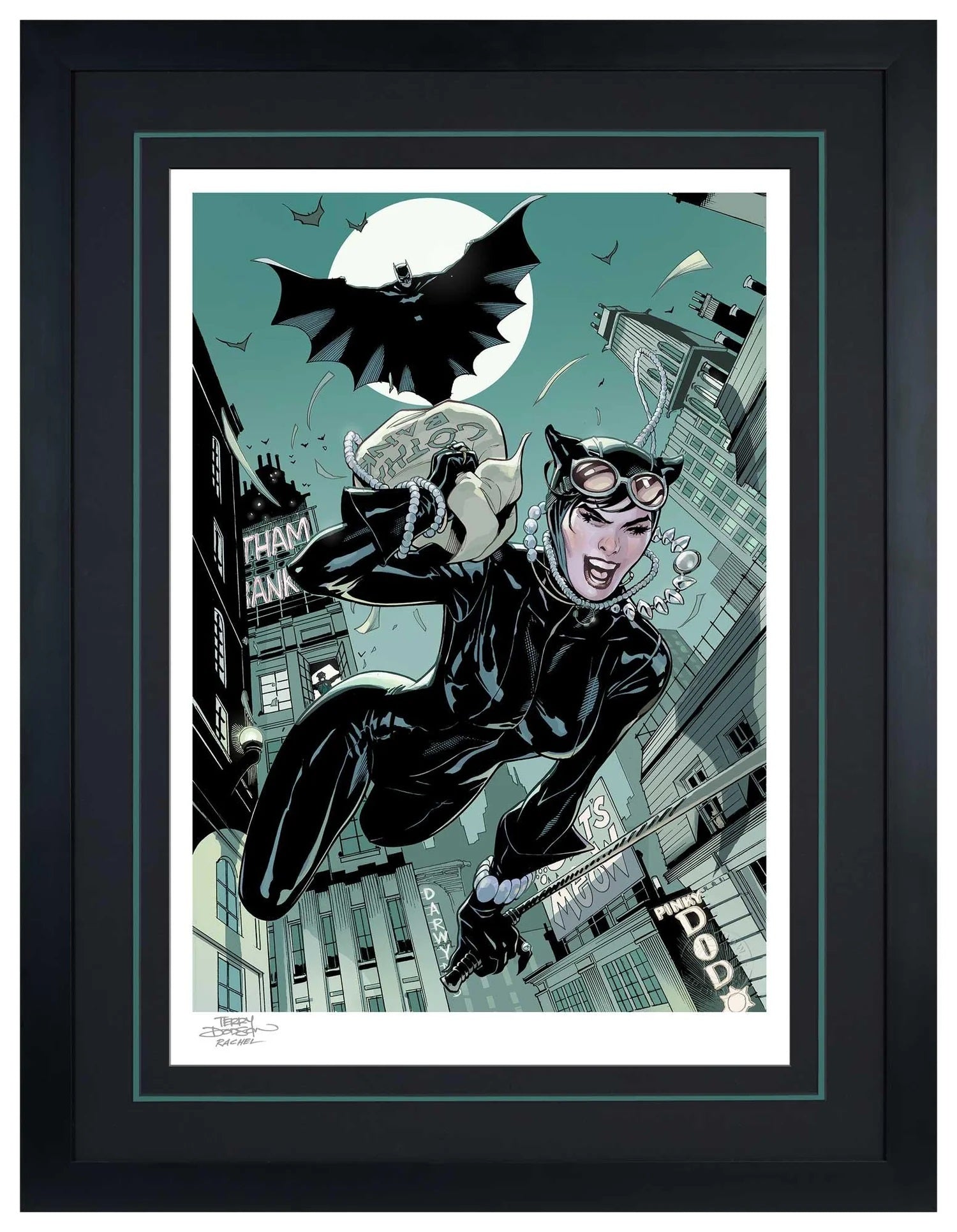 Batman chases down Catwoman.&nbsp;