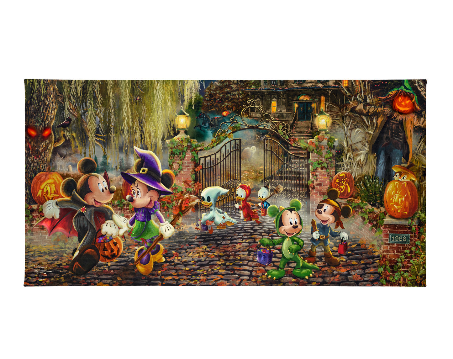 This print captures the joy of candy-filled trick-or-treating with your favorite Disney Characters