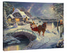 Mickey and Minnie are enjoying a bundled-up sleigh ride. - Gallery Wrapped Canvas