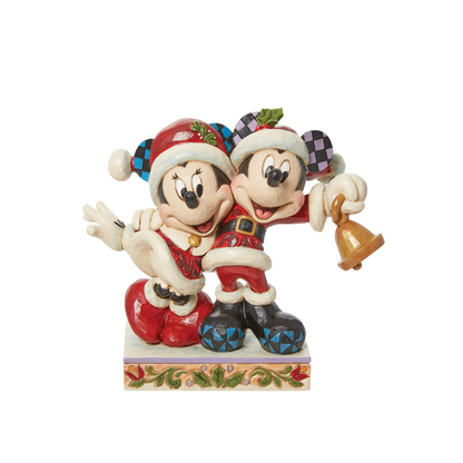 Mickey and Minnie Santas