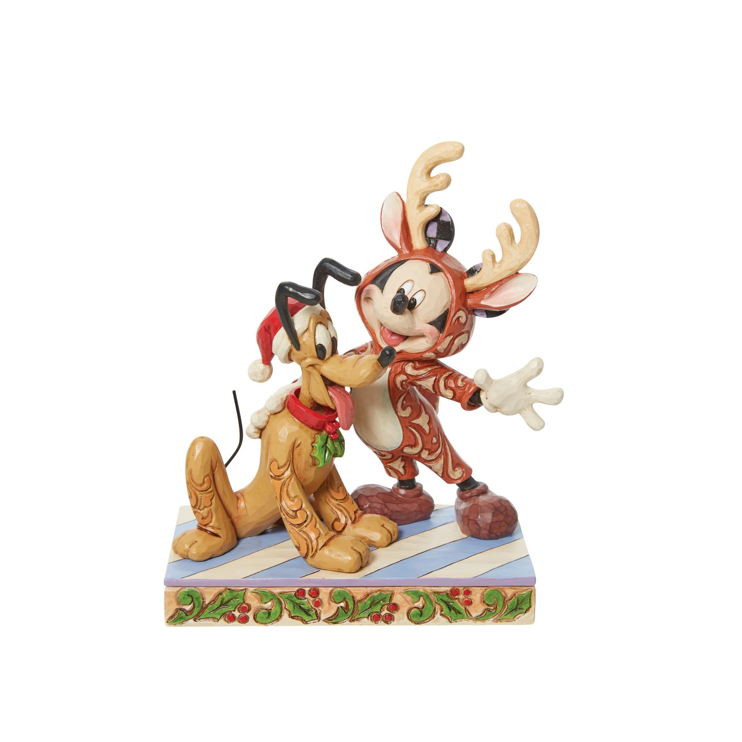 Mickey Reindeer with Pluto Santa