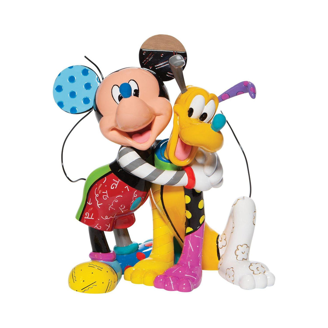 Mickey hugging Pluto