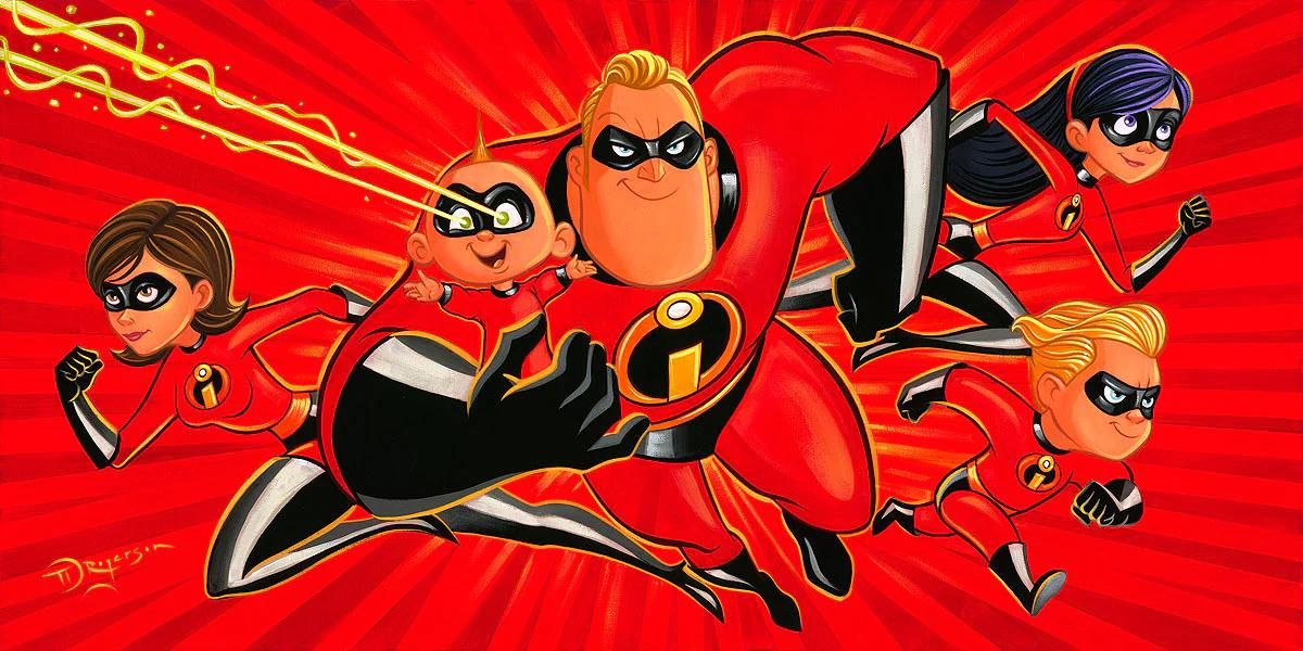 animated superhero comedy - The Incredibles.