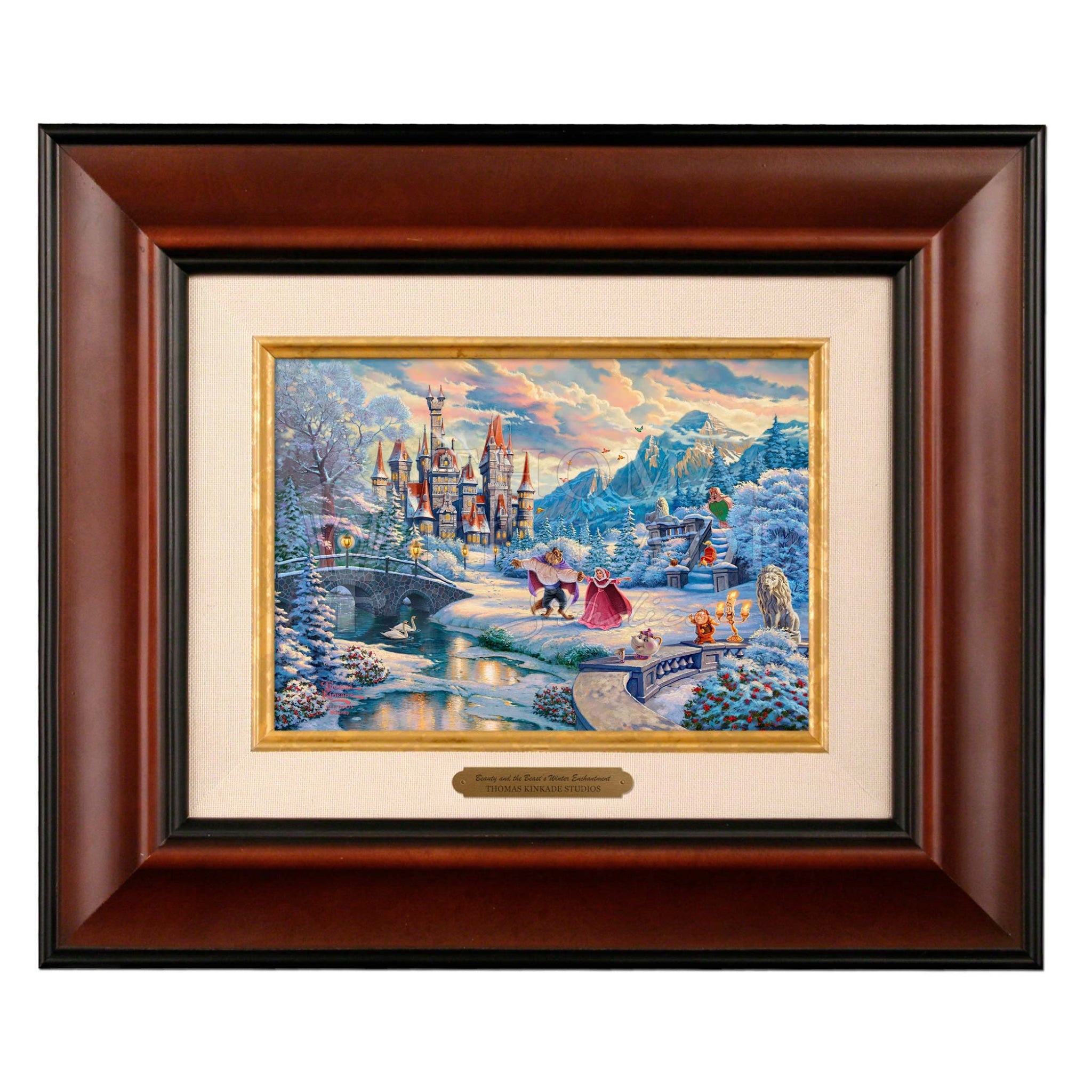 Disney Beauty & the Beast Thomas kinkade 16X16 Frame with Pins NEW shops