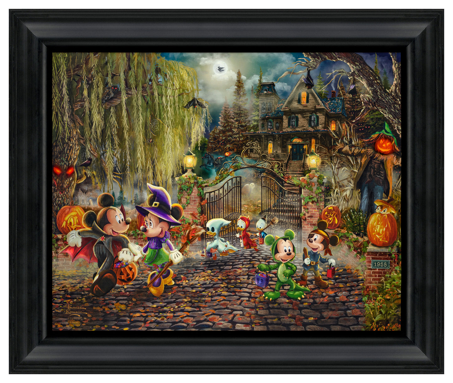 The perfect addition to your Halloween collection. This print captures the joy of candy-filled trick-or-treating with your favorite Disney Characters.