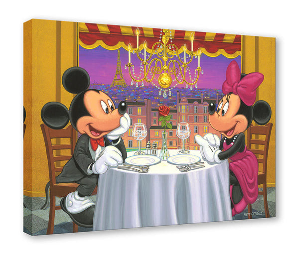 絵画　ミッキー＋ミニー 恋人達の銀食器 / Lover's silverware Dinner for Two - Disney Limited Edition By Manuel Hernandez