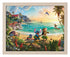 Lilo and Stitch at the beach - Natural Frame
