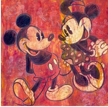 Mickey flirts with Minnie