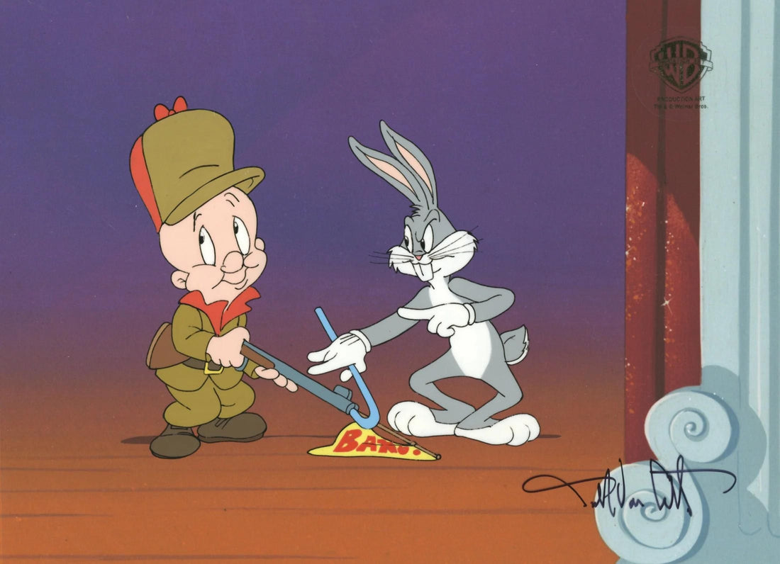 Elmer and Bugs Bunny Original Production Cel IFA10922