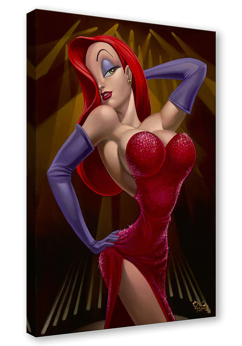 Jessica Rabbit posing - Gallery Wrapped Canvas