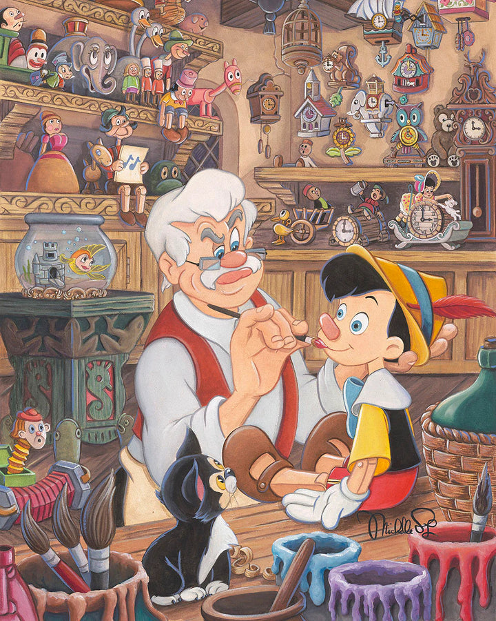 Geppetto's Workshop - Premiere Treasure on Canvas