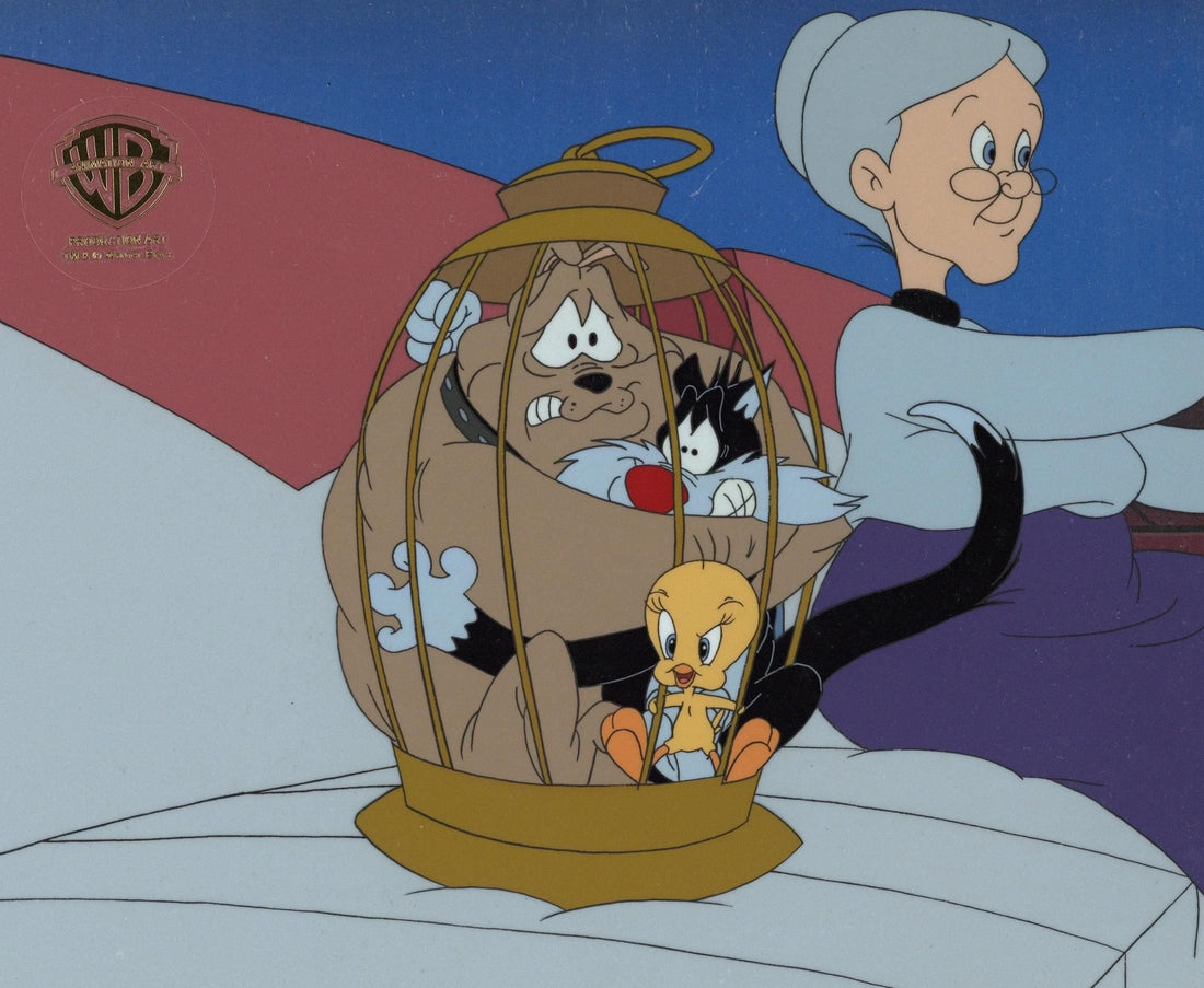 Granny, Hector, Sylvester, Tweety Original Production Cel IFA9095