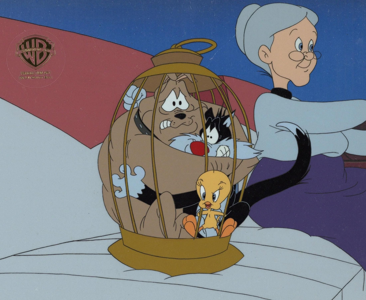 Granny, Hector, Sylvester, Tweety Original Production Cel IFA9095