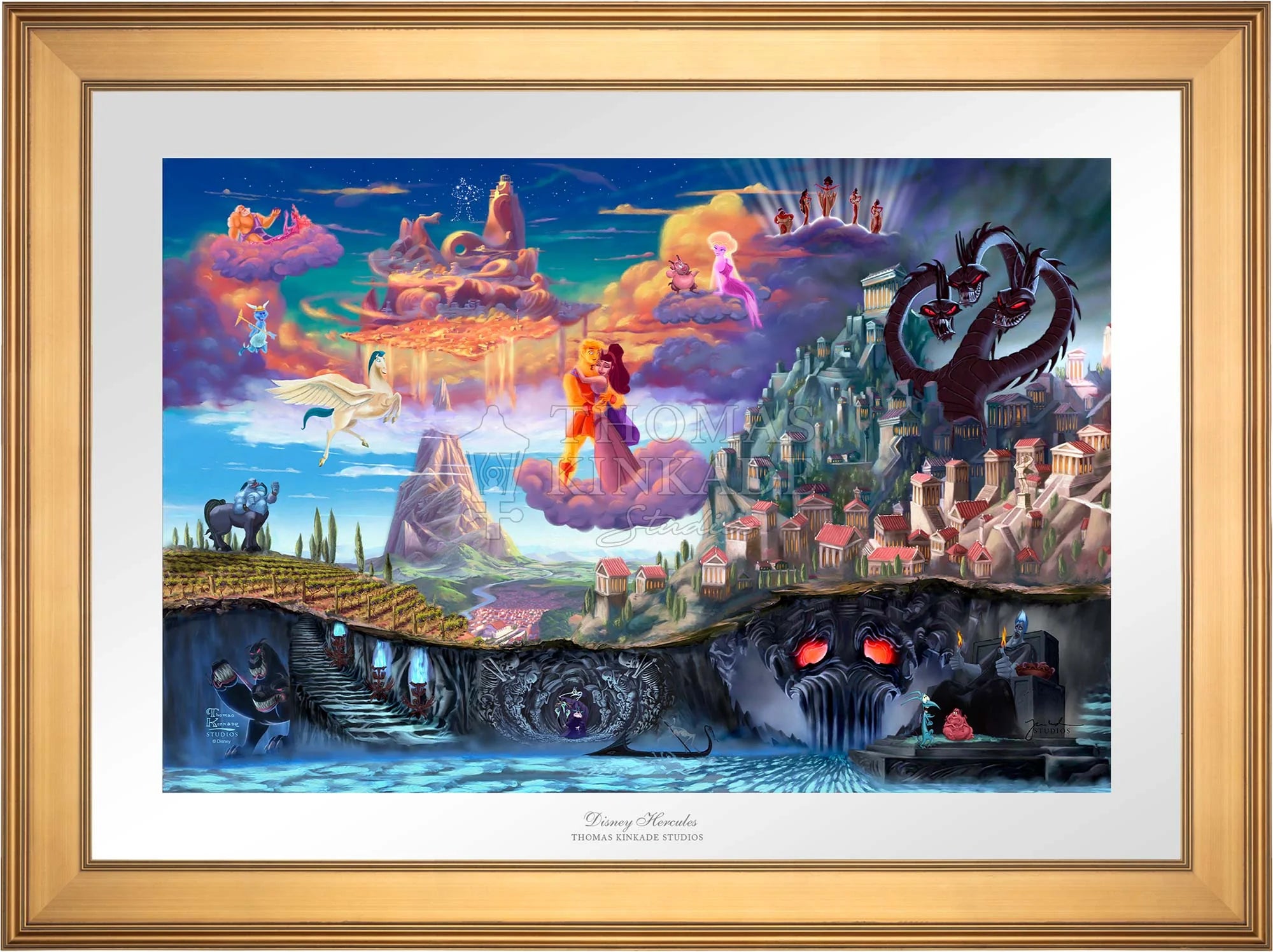 Disney　THE ART OF HERCULES Disney Hercules - Thomas Kinkade Studios Limited Edition – Disney
