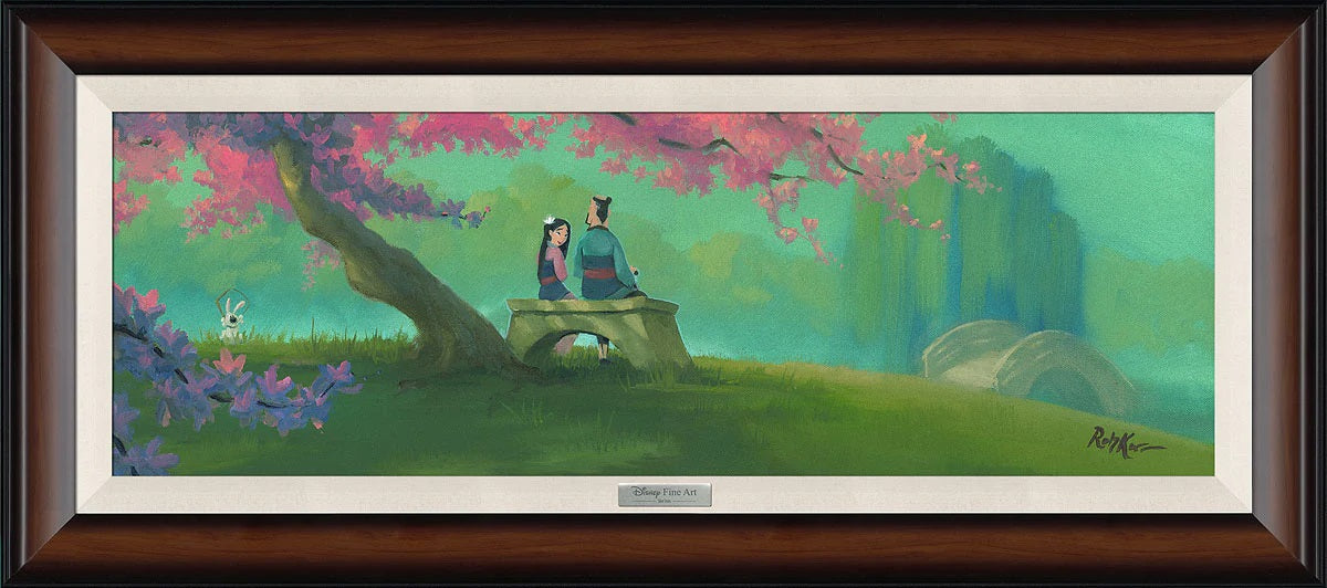 From the Silver Series Collection, featuring Mulan and her father. Framed