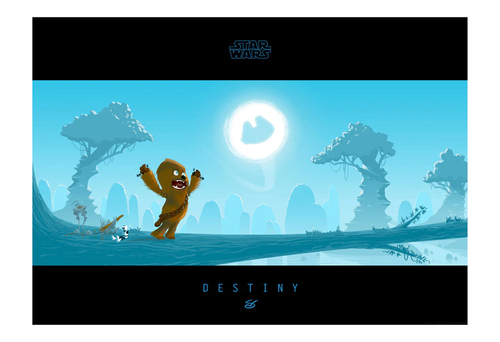 Star Wars inspired print featuring Chewbacca.