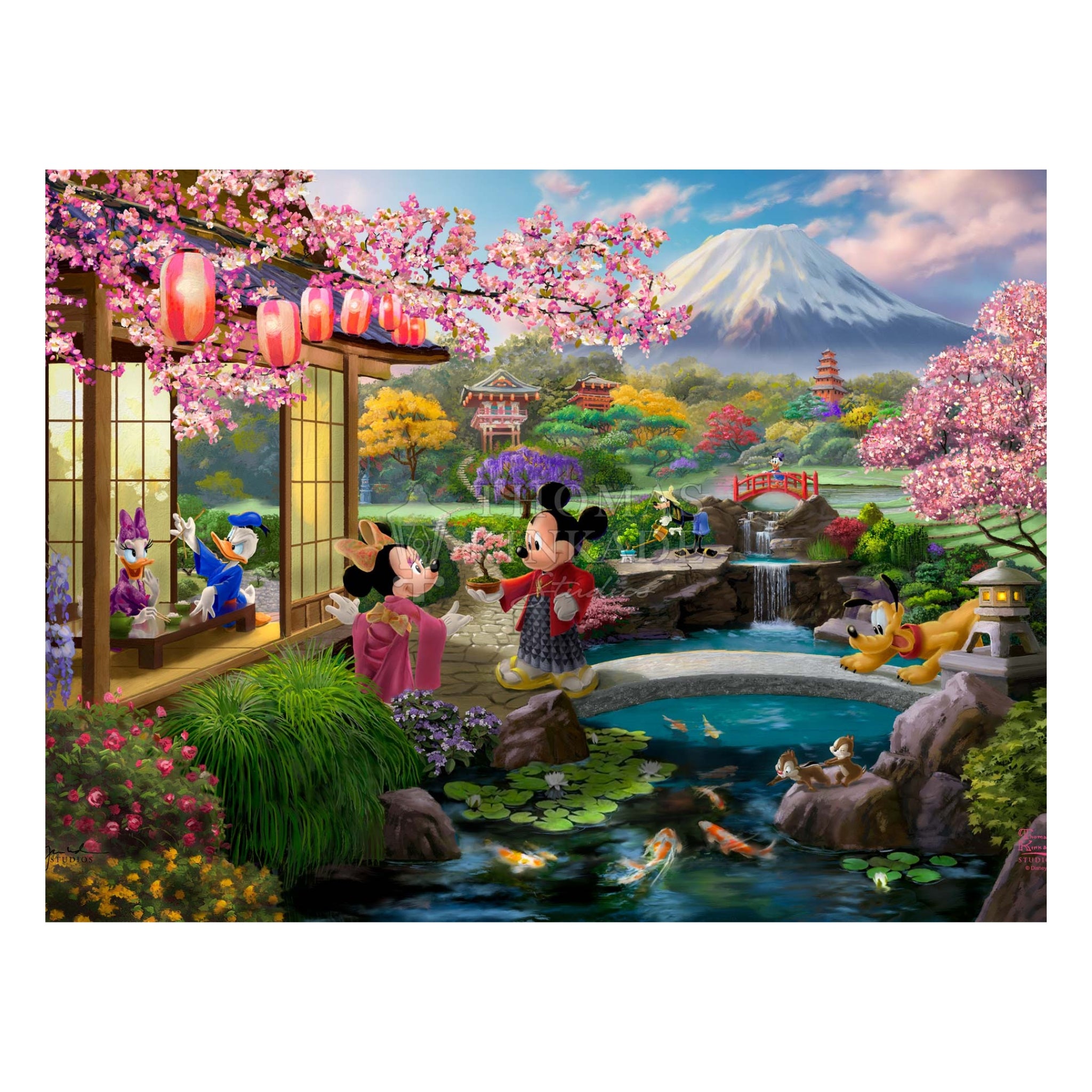 Disney Mickey and Minnie in Japan- Jewel Edition By Thomas Kinkade Studios  – Disney Art On Main Street