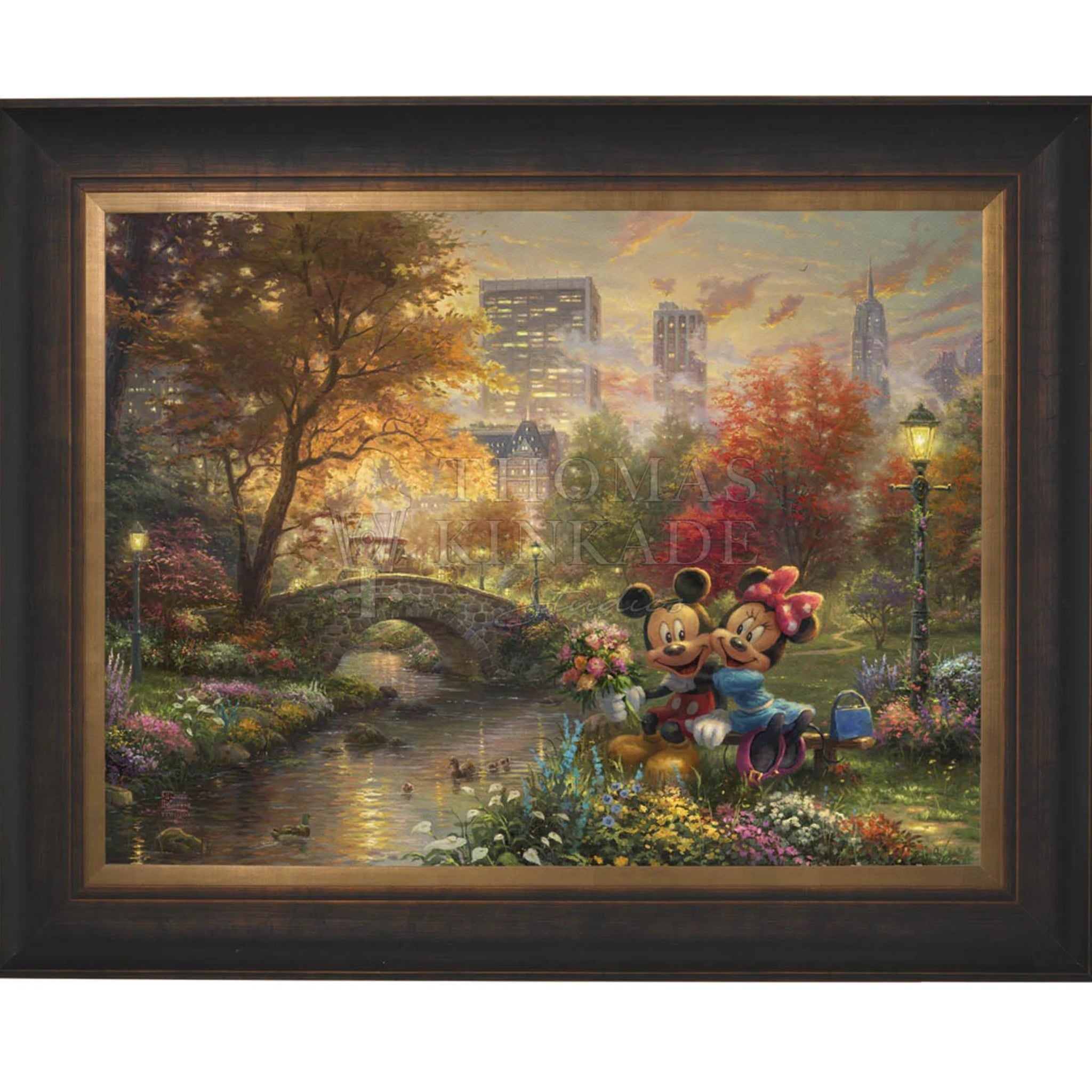 Disney Mickey and Minnie Sweetheart Central Park - Thomas Kinkade ...