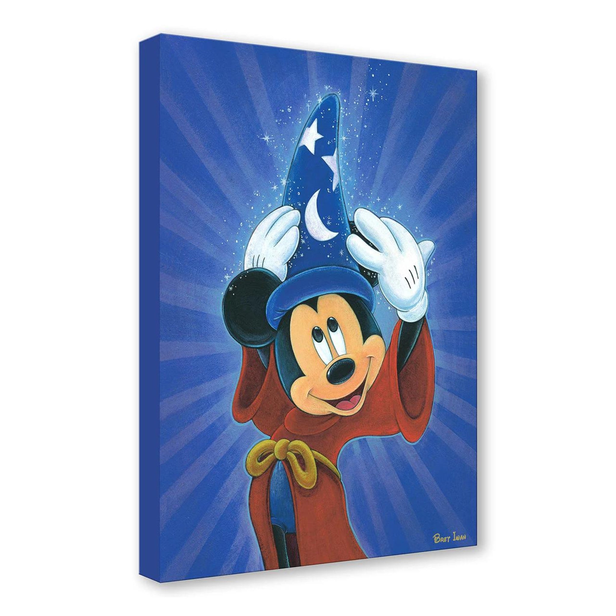 Mickey the Sorcerer tries on his Wizard hat