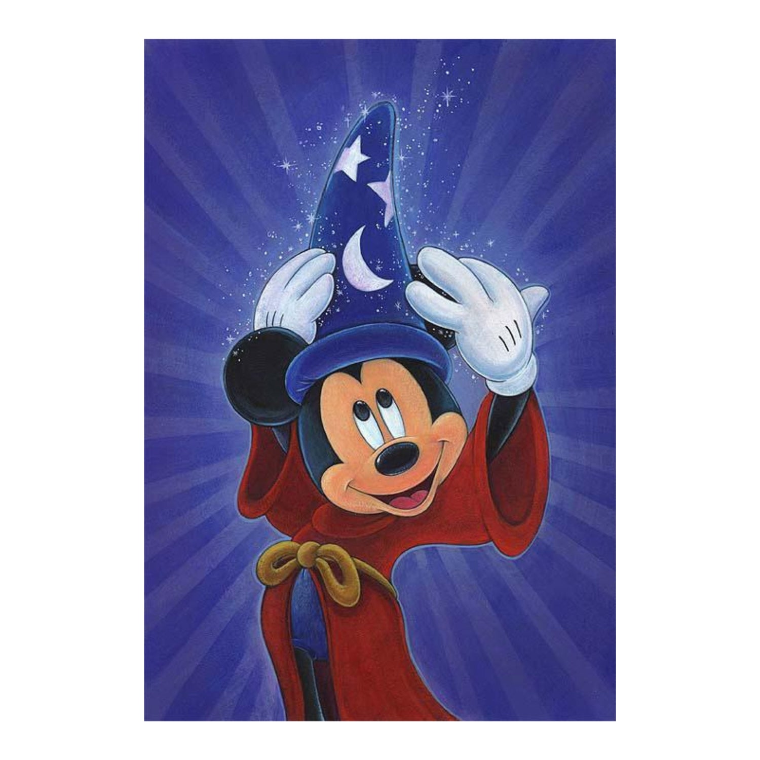 Mickey the Sorcerer tries on his Wizard hat