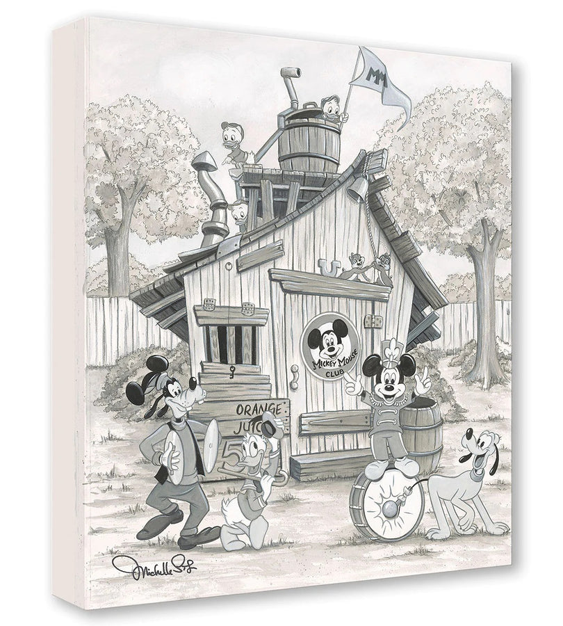 Mickey and friends at the Clubhouse - Gallery Wrapped Canvas