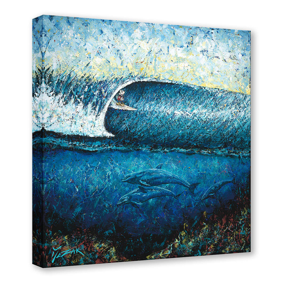 Mickeys Surfs Pipeline - Disney Limited Edition By Trevor Mezak