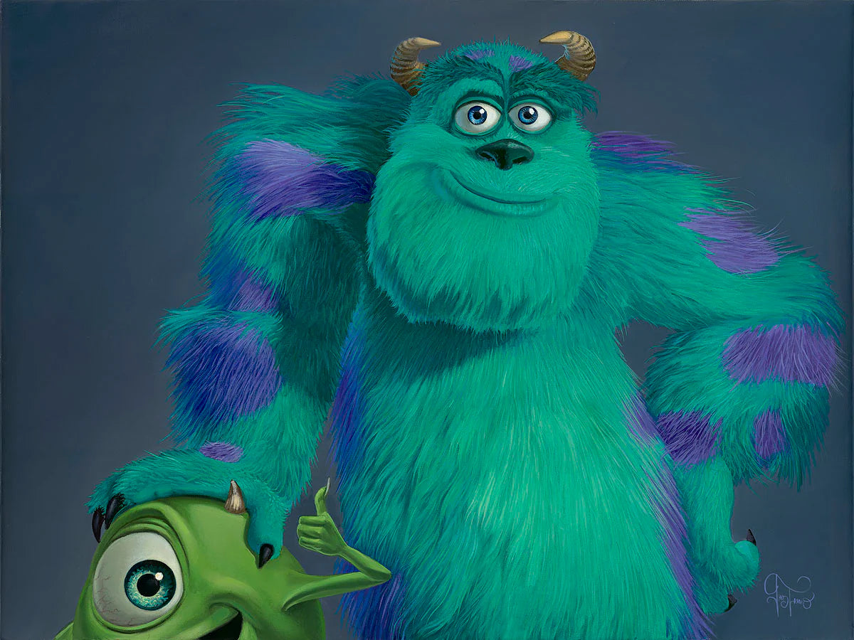 sully painting monsters inc Mike and Sully Rolled