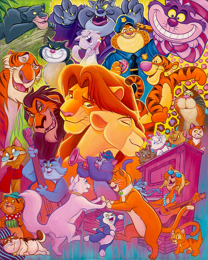 So Many Disney Cats By artist Tom Rogerson 