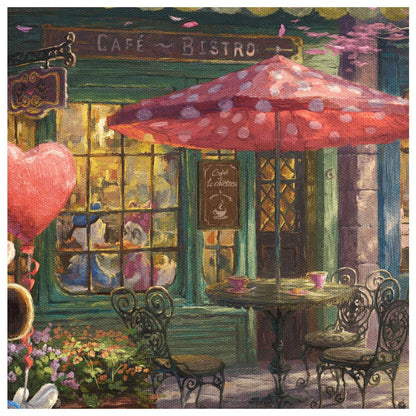 The chocolatier in this image is called “Clarabelle’s,” named after Clarabelle Cow - Mickey Mouse and Minnie Mouse’s friend - closeup