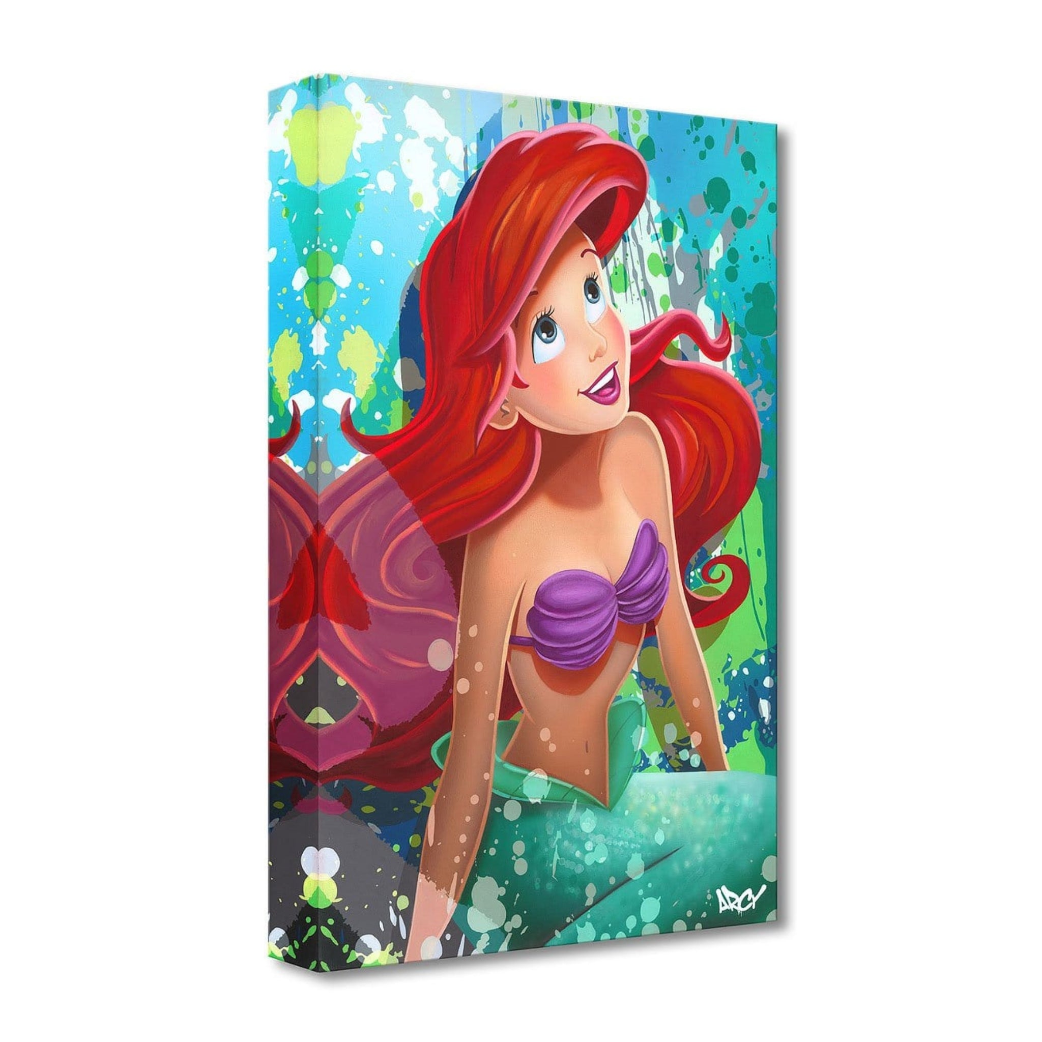 A portrait of Ariel, the Little Mermaid- Mirrored Edges