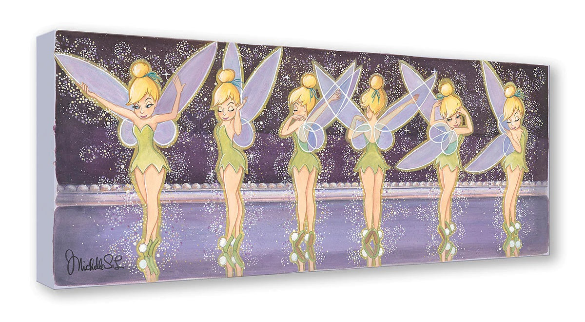 Tinker Bell surrounded by fairy dust. Gallery Wrapped Canvas