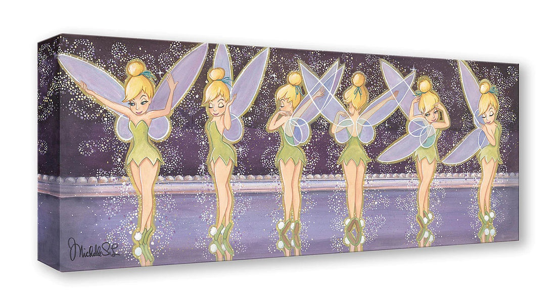 Tinker Bell surrounded by fairy dust. Gallery Wrapped Canvas