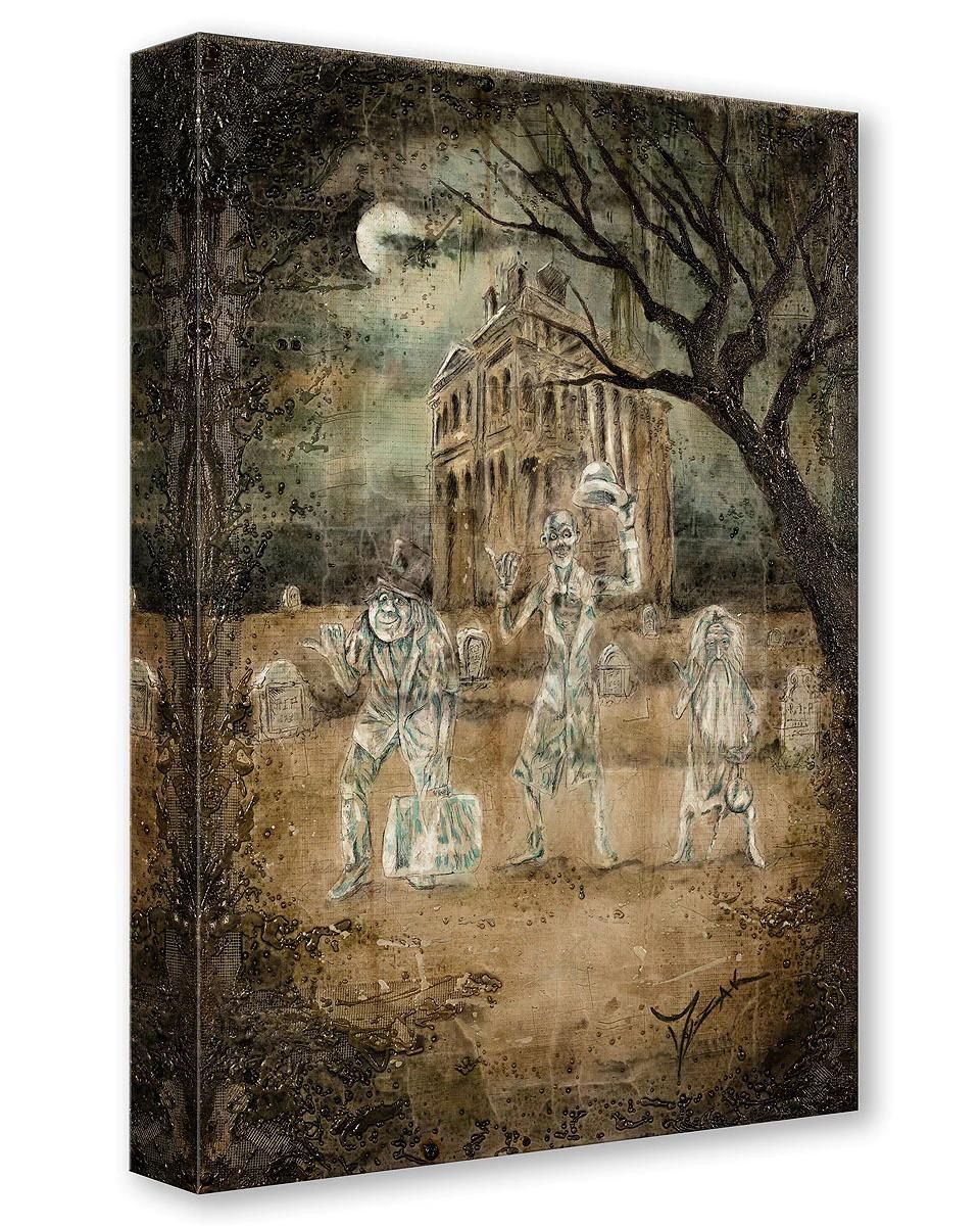 Featuring the Haunted Mansion's resident ghosts trying to hitch a ride. Gallery Wrapped Canvas
