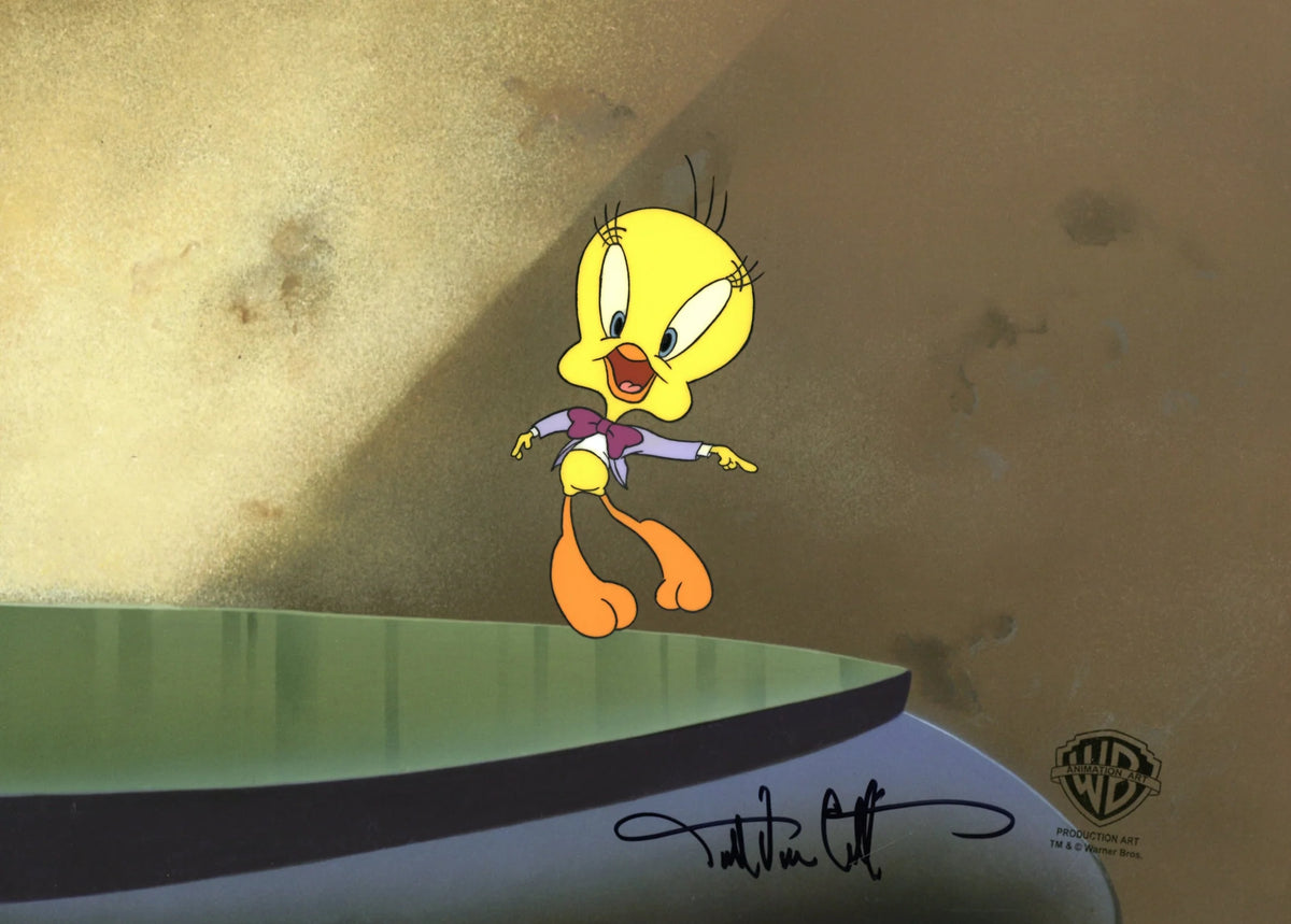Tweety Bird Rapper Tweety Bird Original Production Cel IFA8031 – Disney Art On Main Street