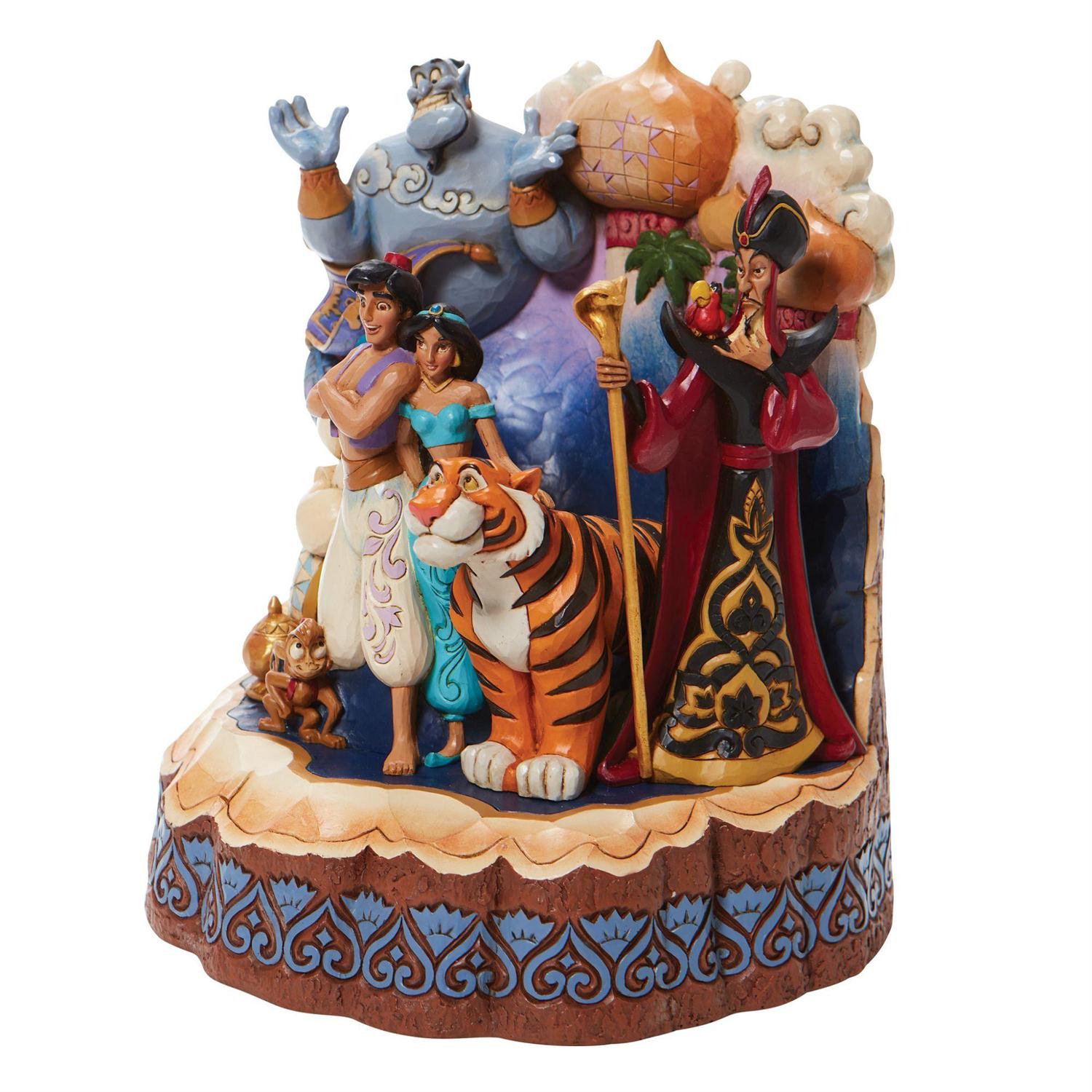 Disney Traditions Aladdin Abu and Genie Lamp with Scene by Jim