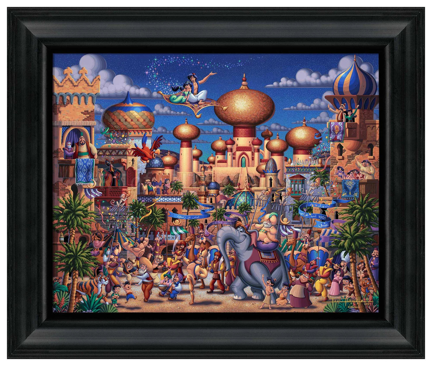 Aladdin Celebration in Agrabah By Eric Dowdle - Framed Canvas Print ...