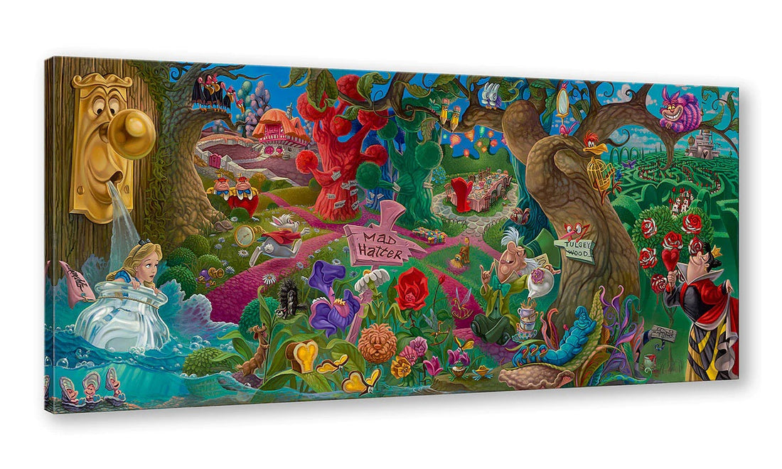Alice in Wonderland with all the Tea Party characters