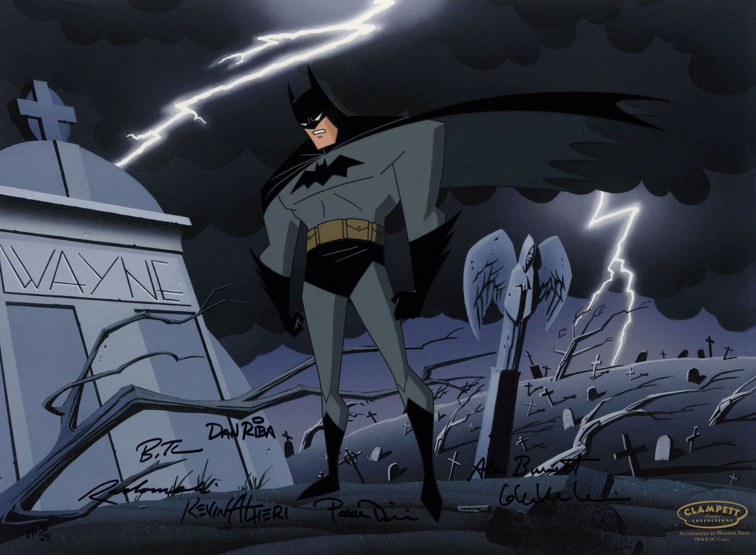 Batman standing ovr his parent grave