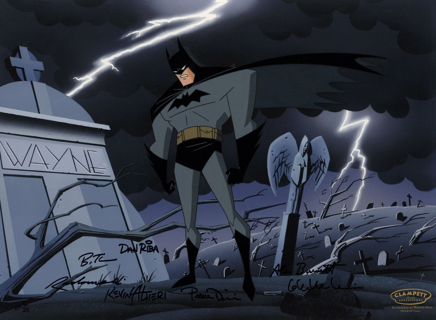 Batman standing ovr his parent grave