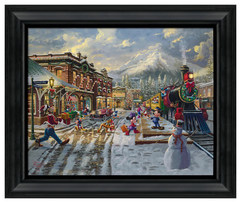 All aboard! Mickey, Minnie and friends are loading up onto the Candy Cane Express.