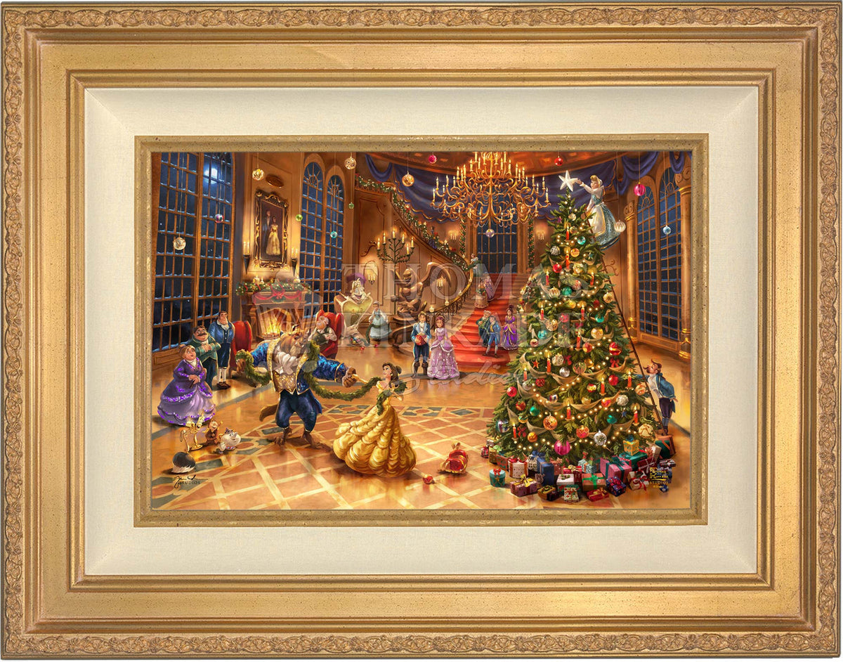 Beauty and the Beast Christmas Celebration By Thomas Kinkade Studios ...