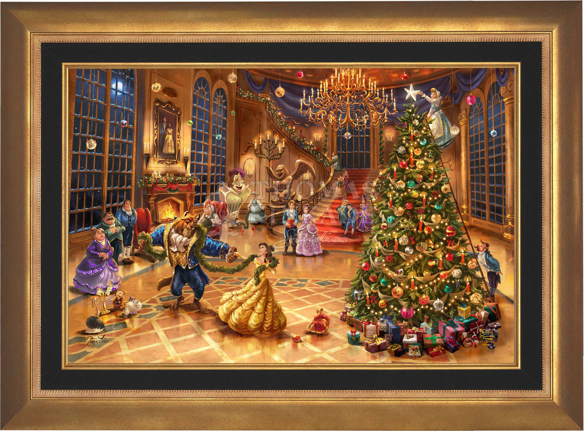 Beauty and the Beast Christmas Celebration By Thomas Kinkade Studios ...